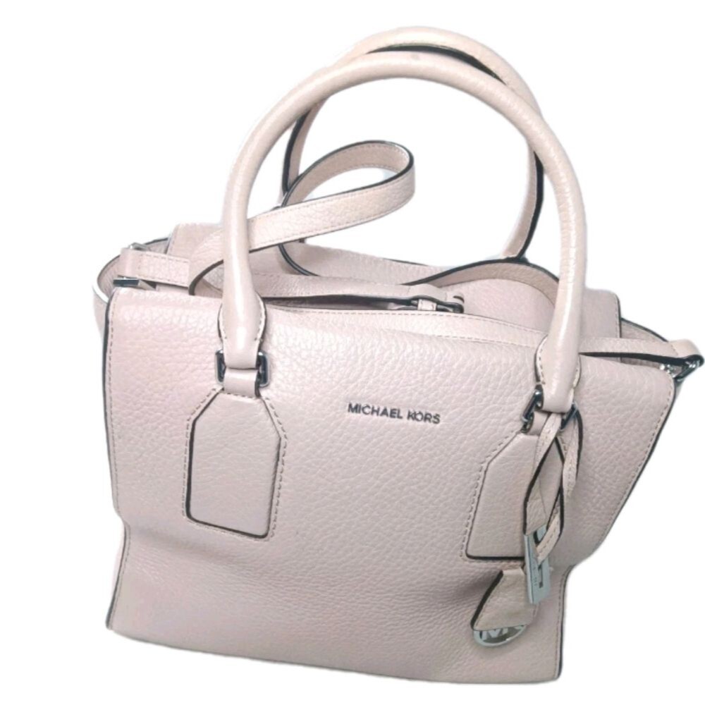 Michael Kors Selby Ballet  Satchel Handbag Pink Pebbled-Leather Retail $398